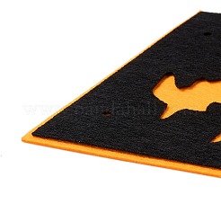 16色旗フェルトオーナメント2個。  ナイロンロープとプラスチックピンで  ハロウィン吊り飾り  パーティーギフトの家の装飾  魔女の模様  239x150x1mm  穴：3.5mm&nbsp;DIY-B054-02A