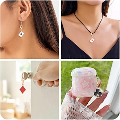 48Pcs 8 Styles Alloy Enamel Pendant Decorations&nbsp;HJEW-YW00526
