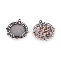 Zinc Alloy Pendant Settings for Cabochon & Rhinestone&nbsp;LS-PALLOY-A15290-R-FF