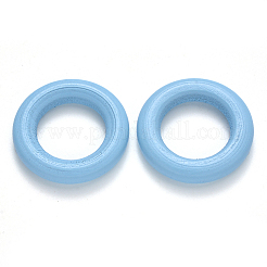 スプレー塗装メープルウッドリンクリング  ライトスカイブルー  33x6mm  約250個/500g&nbsp;WOOD-N005-06A