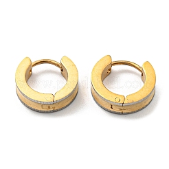 304 Stainless Steel Textured Hoop Earrings&nbsp;EJEW-P230-01A-G01