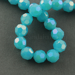 Electroplate Glass Beads Strands&nbsp;EGLA-R017-4mm-M