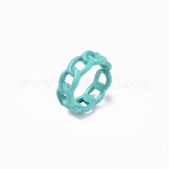 Spray Painted Alloy Cuff Rings&nbsp;RJEW-T011-29F-RS