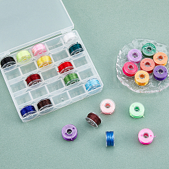 25色の平らな弾性クリスタルストリング  弾性ビーズ糸  ストレッチブレスレット作り用  ミックスカラー  2mm&nbsp;EW-WH0017-01