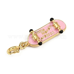 304 Stainless Steel Enamel Pendants Decorations&nbsp;STAS-L296-02G-02