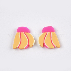 手作り樹脂粘土ネイルパーツ  ファッションネイルケアカボション  バナナ  きいろ  9~12x8~10x1~2mm&nbsp;CLAY-T015-13