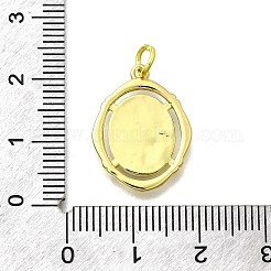 真鍮チャーム  エナメル  文字付きの楕円  18KGP本金メッキ  丸カン付き  文字N  20x15~15.5x2mm  穴：3.5mm&nbsp;KK-C088-01G-14