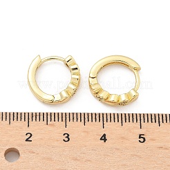 Heart Brass Micro Pave Clear Cubic Zirconia Hoop Earrings&nbsp;EJEW-Z102-30G