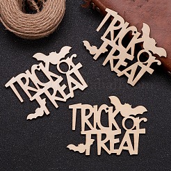 Trick or Treat Halloween Blank Wooden Cutouts Ornaments&nbsp;WOOD-L010-03