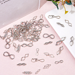 120Pcs 12 Styles Tibetan Style Alloy Links/Connectors&nbsp;TIBE-DC0001-15