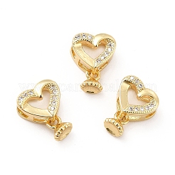 Rack Plating Brass Micro Pave Cubic Zirconia Multi-Strand Links&nbsp;KK-K270-14G