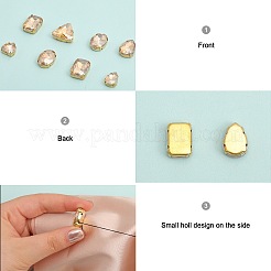 140Pcs 12 Style Mixed Shape Sew on Rhinestone&nbsp;FIND-CA0007-43E