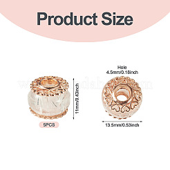5Pcs Alloy European Beads&nbsp;MPDL-TADJ0001-02B