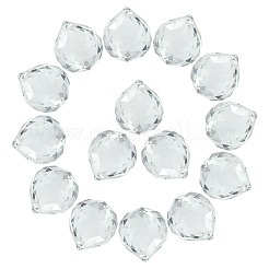 クリアカット加工ボール型ガラスチャーム  クリスタルのサンキャッチャー  直径20mm  厚さ23mm  穴：1.2~1.5mm&nbsp;X-GR20X23MMY-1