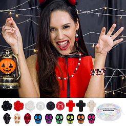 Halloween Theme DIY Stretch Bracelet Kits&nbsp;DIY-UN0007-79