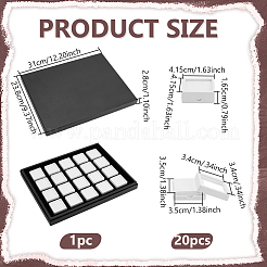 Acrylic and PU Leather Jewelry Trays&nbsp;CON-WH0089-135B