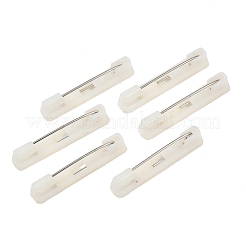 プラスチックブローチパーツ  バックバーピン  プラチナ  31x6mm&nbsp;JEWB-Q025-01B