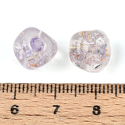 手作り箔ランプワークビーズ  ナゲット  透明  9~10.5x10~11.5x10~11.5mm  穴：1.2~1.8mm  約50個/連  19.29~20.47''（49~52センチメートル）&nbsp;FOIL-T007-01A