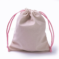 ビロードのパッキング袋  巾着袋  ピンク  15~15.2x12~12.2cm&nbsp;LS-TP-I002-12x15-01