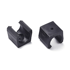 プラスチック製の釣り竿ロッドホルダークリップ  ブラック  17.5x19x17.8mm  穴：2.8mm  インナー：17.5x11mm&nbsp;KY-WH0020-62