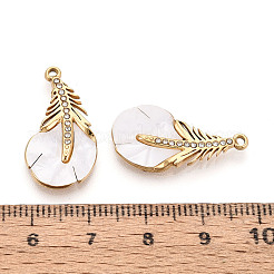 304 Stainless Steel & Enamel & Rhinestone Pendants&nbsp;STAS-T073-66A-G