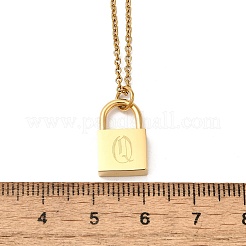 304 Stainless Steel Rolo Chain Pendant Necklaces&nbsp;NJEW-S444-01G-17