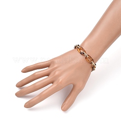 Acrylic & Aluminum Paperclip Chain Bracelets&nbsp;BJEW-JB05329