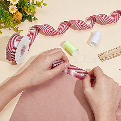 9M Polycotton(Polyester Cotton) Herringbone Ribbon&nbsp;OCOR-WH0093-08A