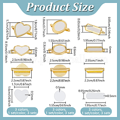 9 Sets 9 Styles Alloy Heat Transfer Watch Band Accessories&nbsp;FIND-NB0005-97
