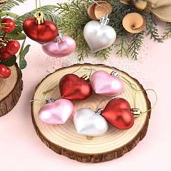 10Pcs 3 Styles Plastic Heart Pendant Decorations&nbsp;AJEW-FS0001-48