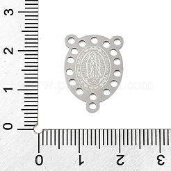 304ステンレスシャンデリア部品リンク  奇跡のメダル処女  ステンレス鋼色  20x15x1mm  穴：1.6mm&nbsp;STAS-E547-01P