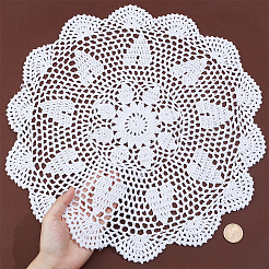 Cotton Braided Hollow Flower Placemats&nbsp;AJEW-WH0368-06