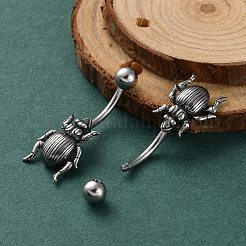 Insect 316 Surgical Stainless Steel Belly Button Rings&nbsp;EJEW-G416-03AS