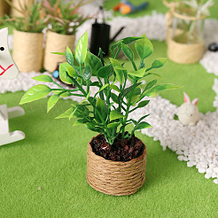 プラスチック製のミニチュア装飾品  マイクロランドスケープホームドールハウスアクセサリー  小道具の装飾のふりをする  植物  芝生の緑  30x75mm&nbsp;PW-WG84498-01