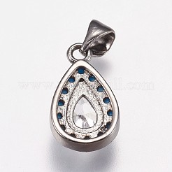 Brass Micro Pave Cubic Zirconia Pendants&nbsp;KK-I614-063