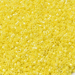 MIYUKIデリカビーズ小  シリンダー  日本製シードビーズ  15/0  （dbs0160)不透明黄色ab  1.1x1.3mm  穴：0.7mm  約3500個/10g&nbsp;X-SEED-J020-DBS0160