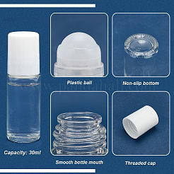透明ガラスローラーボールボトル  詰め替え式ボトル  プラスチックカバーと香水包装ツール付き  ペットのメモパッド  ミックスカラー  ボトル：3.15x10cm  1セット&nbsp;AJEW-BC0007-34