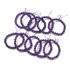 Natural Amethyst Beads Stretch Bracelets for Women&nbsp;BJEW-H636-01