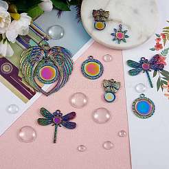 DIY Rainbow Color Pendant Making Kit&nbsp;DIY-SZ0007-58