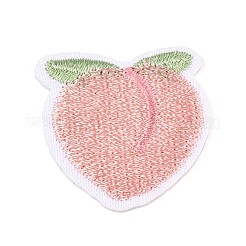 桃色のアップリケ  機械刺繍布地手縫い/アイロンワッペン  マスクと衣装のアクセサリー  ピンク  27x28x1.5mm&nbsp;DIY-N007-15