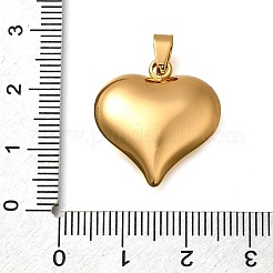 304ステンレスペンダント  ハートチャーム  ゴールドカラー  22x20x7mm  穴：6x3mm&nbsp;LS-STAS-H200-01G-10
