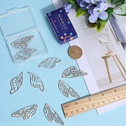 12Pcs 2 Style 201 Stainless Steel Pendants&nbsp;STAS-SC0006-46
