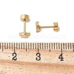 女性用304ステンレススチールスタッドピアス  スター  ゴールドカラー  4.5x5mm&nbsp;EJEW-E603-05C-G