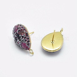 Natural Tourmaline Stud Earring Findings&nbsp;RB-L031-27