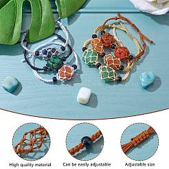 Adjustable Braided Nylon Cord Macrame Pouch Bracelet Making&nbsp;AJEW-SW00013-19