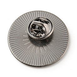合金エナメルピンブローチ  カドミウムフリー＆鉛フリー  ライラック  レインボー  26.5x1.5mm&nbsp;AJEW-Z023-12B