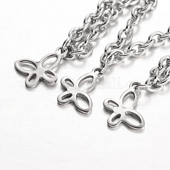 Tarnish Resistant 201 Stainless Steel Butterfly Charm Bracelets&nbsp;BJEW-L567-04P