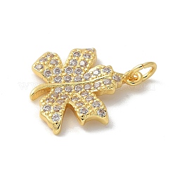 Brass Micro Pave Cubic Zirconia Pendants&nbsp;KK-P292-09G