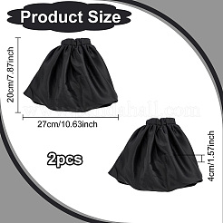 女性用ポリエステルストレッチ半袖  ブラック  200x270x40mm&nbsp;AJEW-WH0542-011