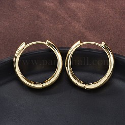 真鍮huggieフープピアス  長持ちメッキ  リング  18KGP本金メッキ  23~24.5x5mm  ピン：0.8mm&nbsp;EJEW-F260-01B-G
